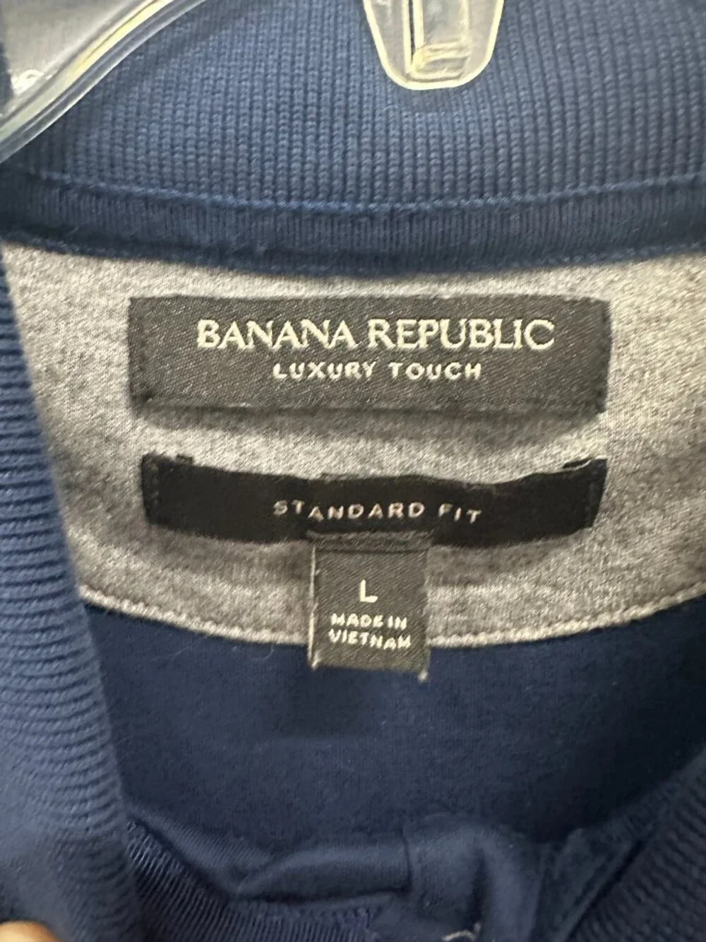 Navy Banana Republic Luxury Touch Polo